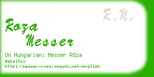 roza messer business card